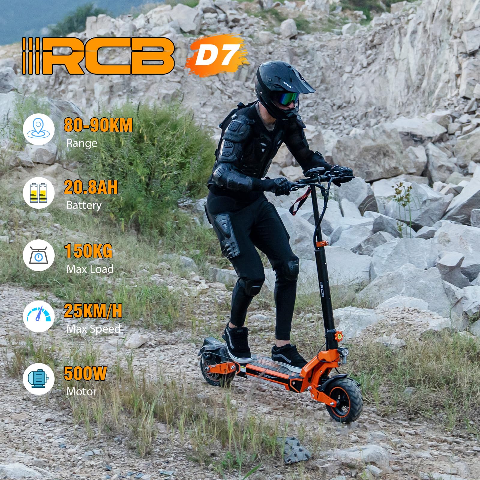 RCB D7 Adult Electric Scooter - Image 2
