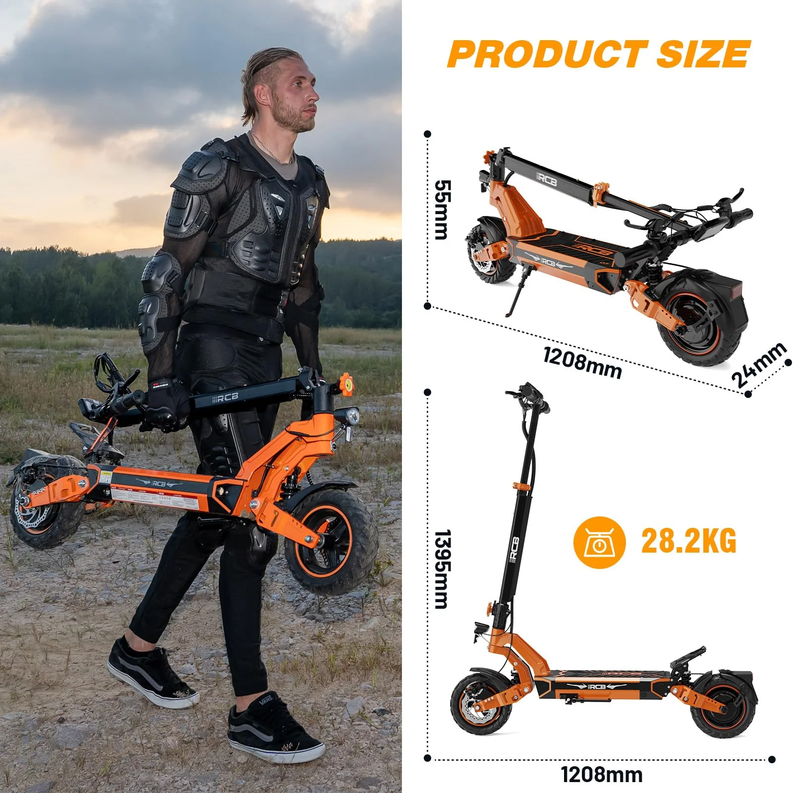 RCB D7 Adult Electric Scooter - Image 8