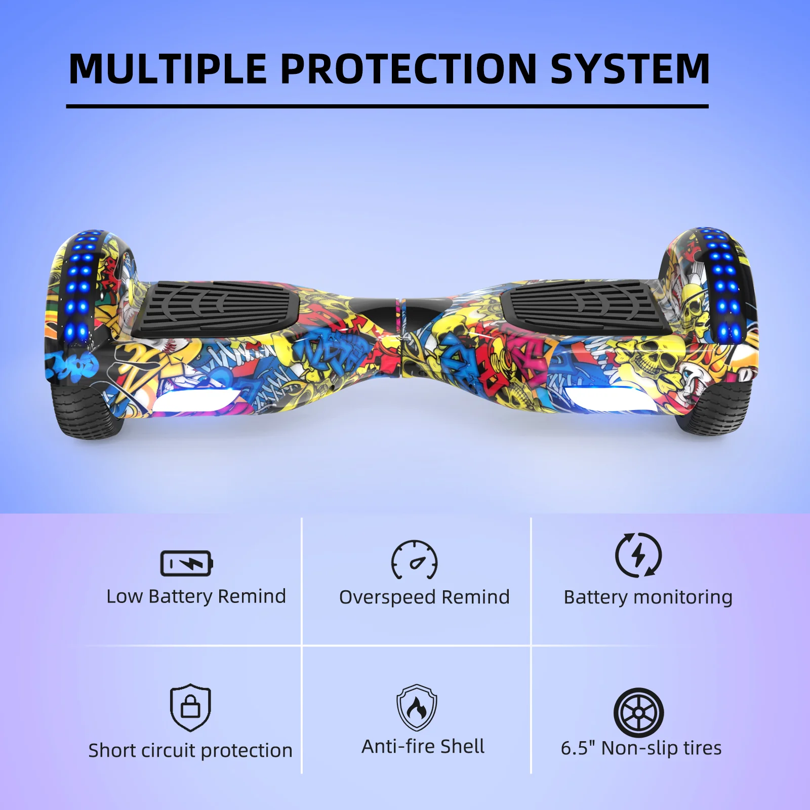 RCB JD6 Hoverboards 6.5 Inch Skateboard Children(Comes with five-color LED lights) - Image 14