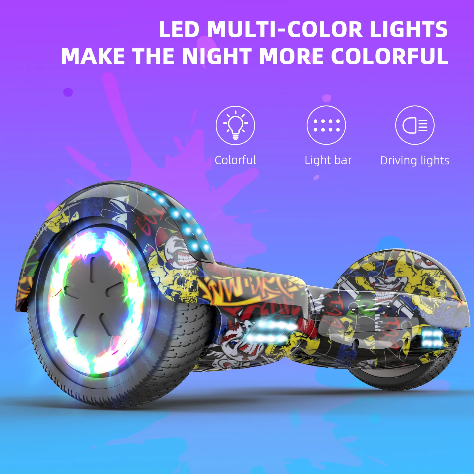 RCB JD6 Hoverboards 6.5 Inch Skateboard Children(Comes with five-color LED lights) - Image 15