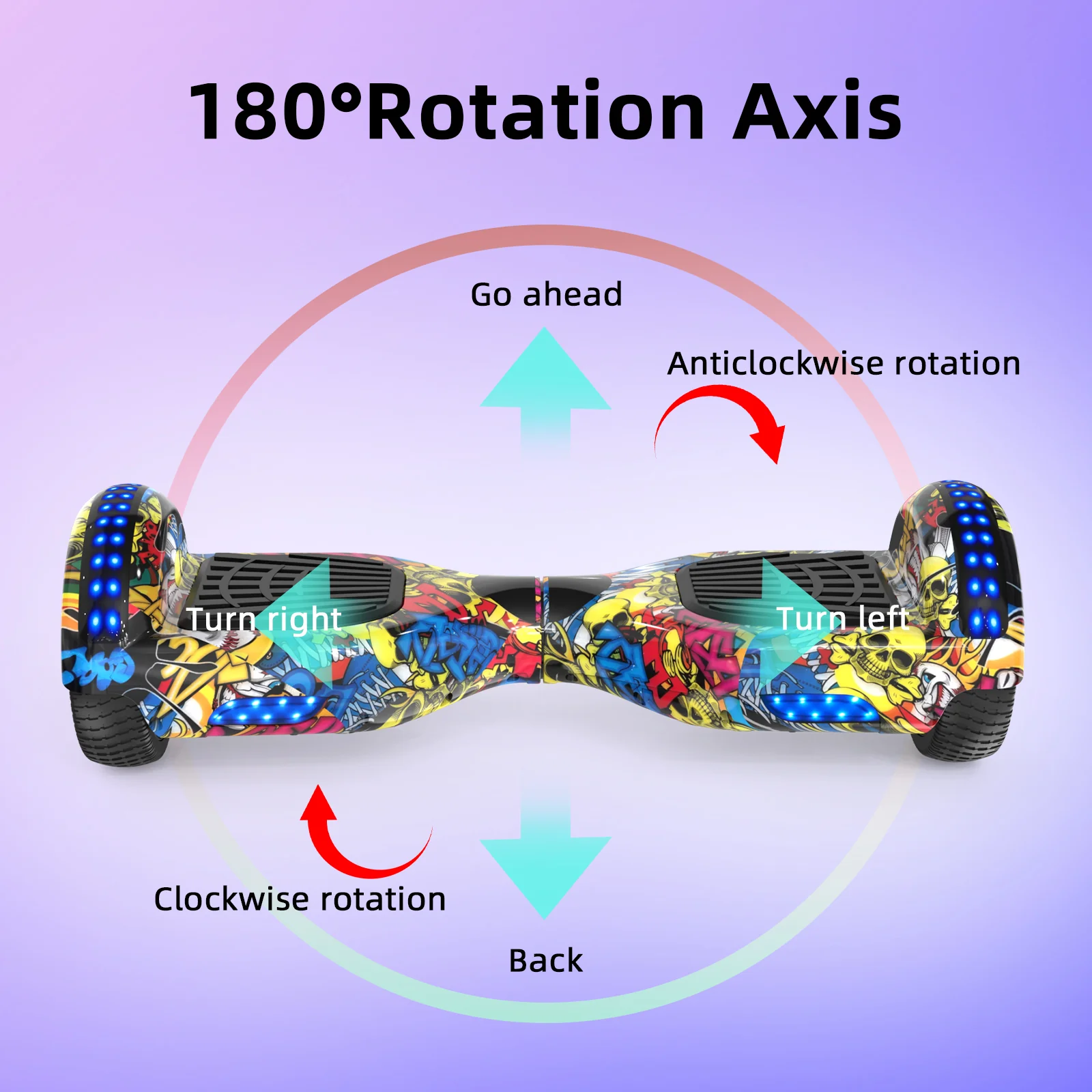 RCB JD6 Hoverboards 6.5 Inch Skateboard Children(Comes with five-color LED lights) - Image 16
