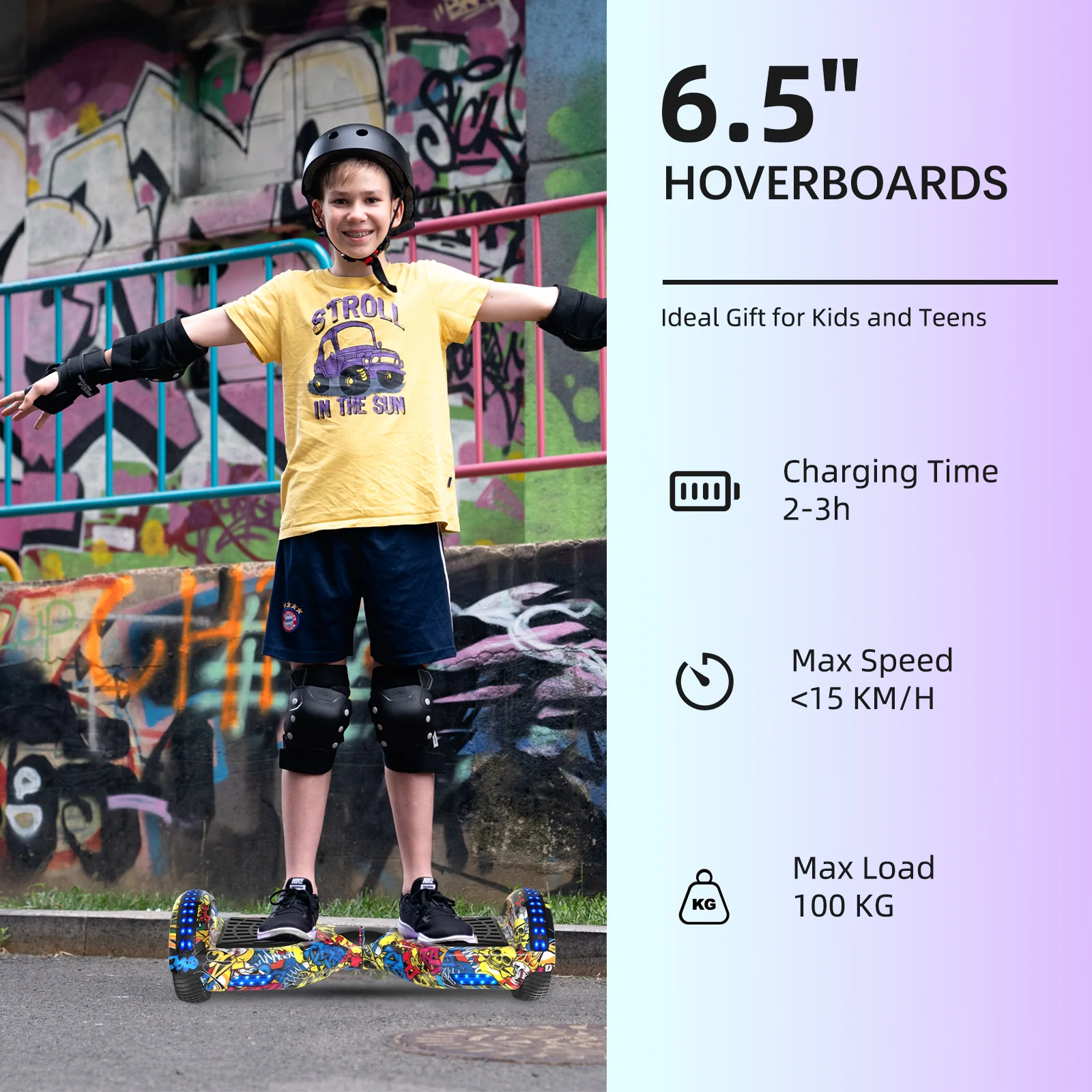 RCB JD6 Hoverboards 6.5 Inch Skateboard Children(Comes with five-color LED lights) - Image 18
