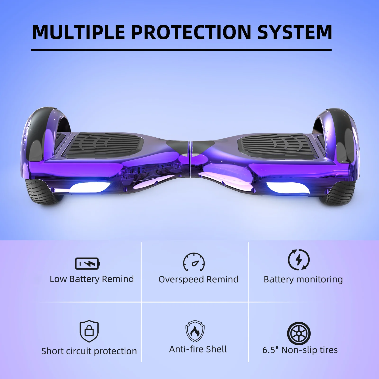 RCB JD6 Hoverboards 6.5 Inch Skateboard Children(Comes with five-color LED lights) - Image 24