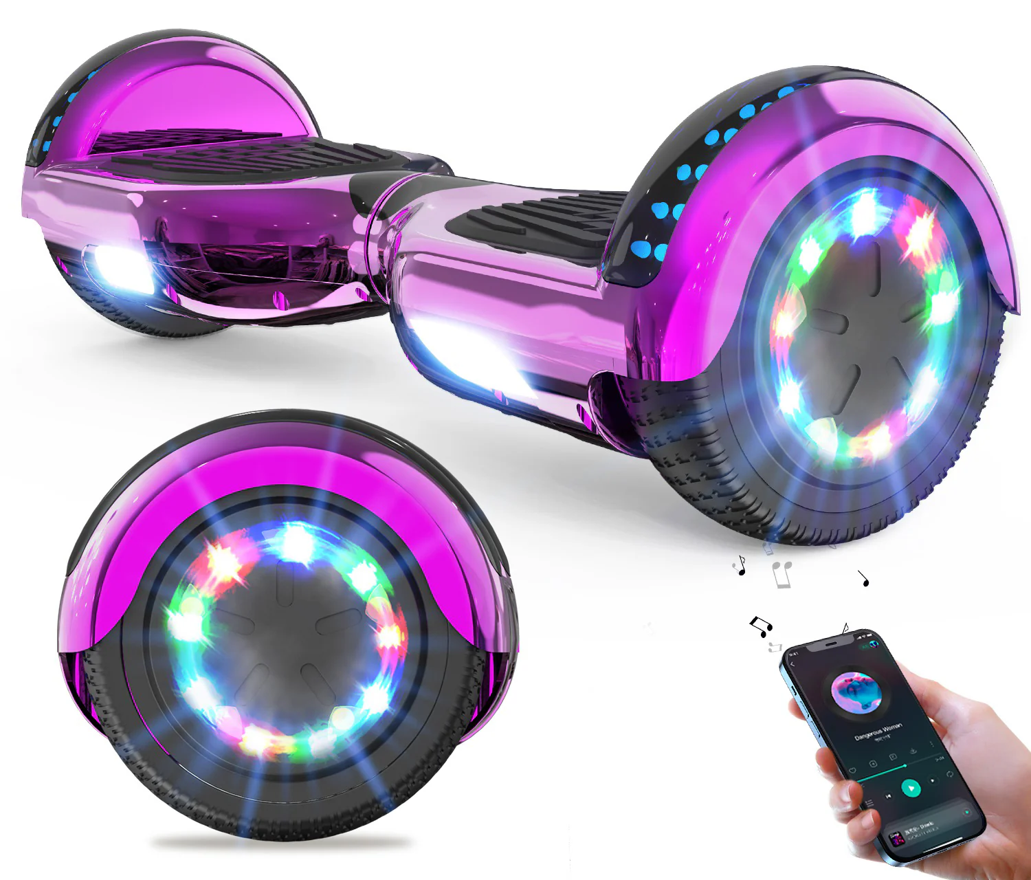 RCB JD6 Hoverboards 6.5 Inch Skateboard Children(Comes with five-color LED lights) - Image 3