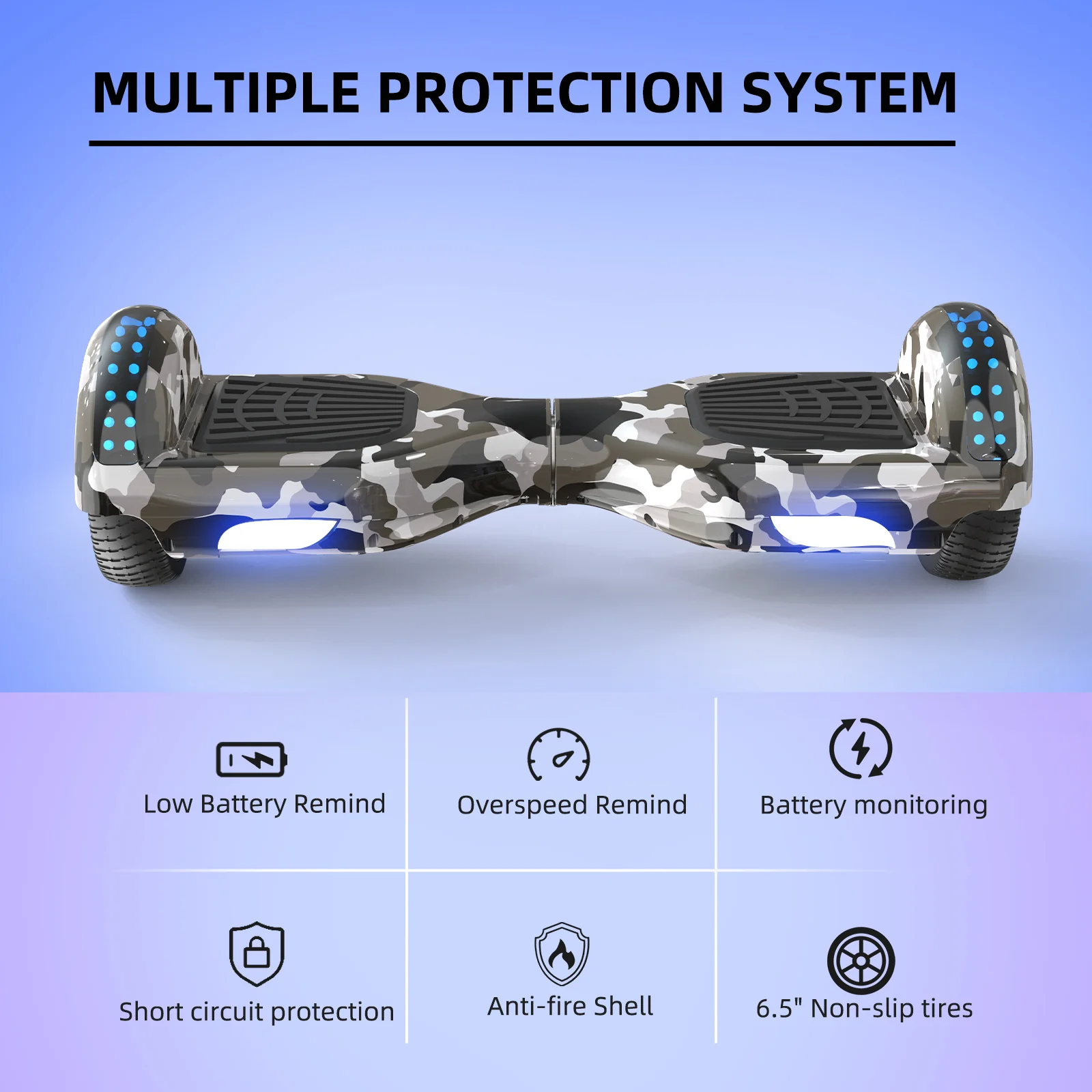 RCB JD6 Hoverboards 6.5 Inch Skateboard Children(Comes with five-color LED lights) - Image 33