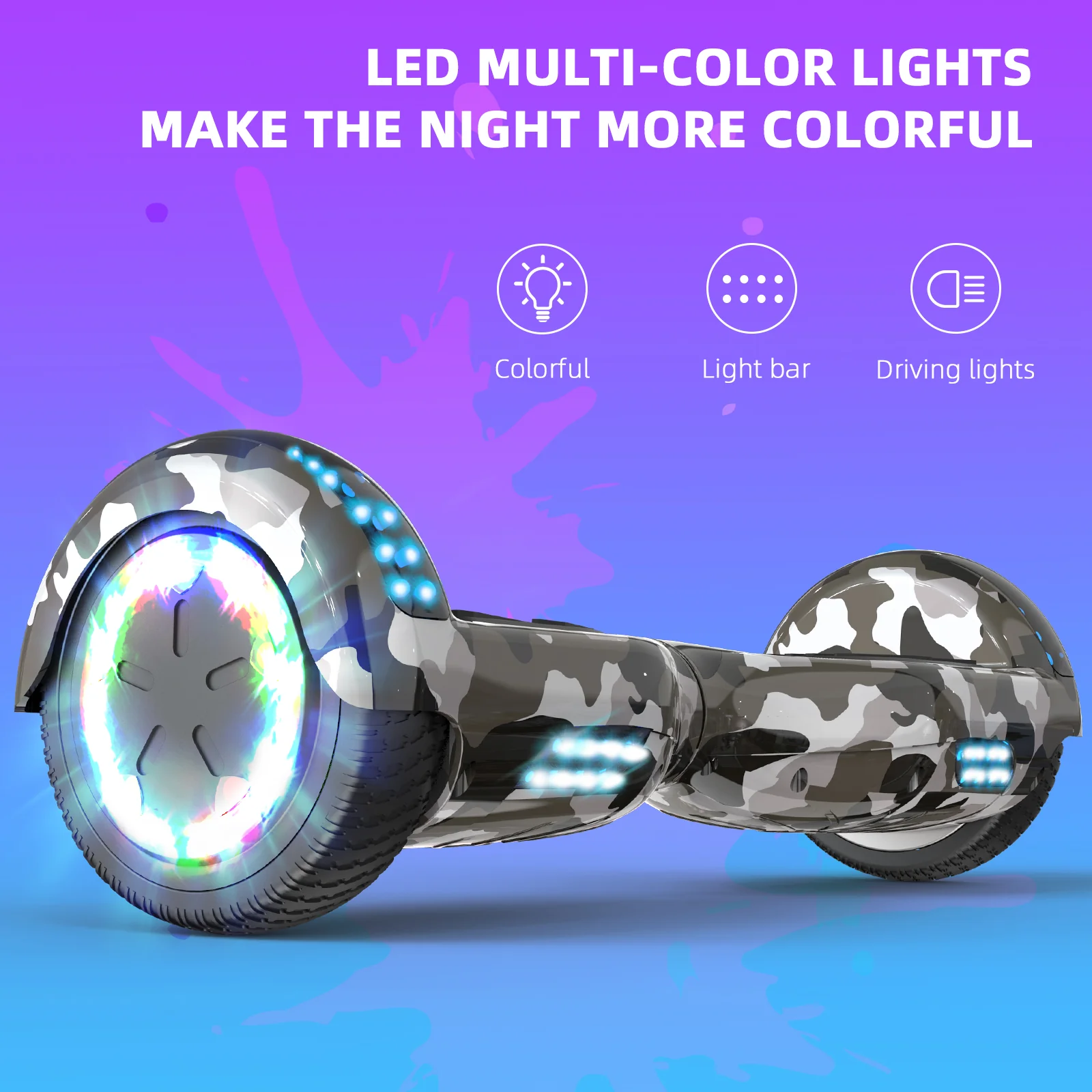 RCB JD6 Hoverboards 6.5 Inch Skateboard Children(Comes with five-color LED lights) - Image 34