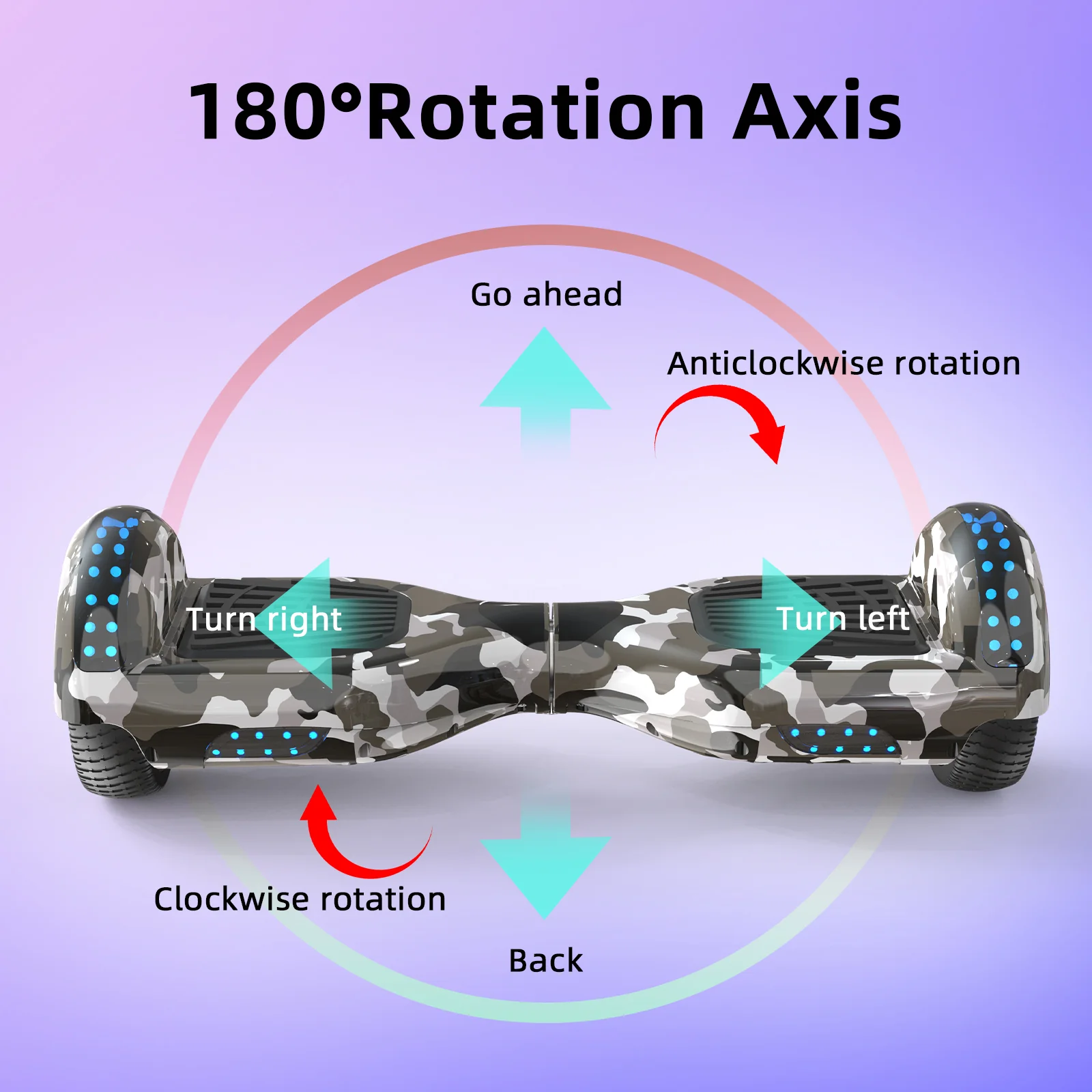 RCB JD6 Hoverboards 6.5 Inch Skateboard Children(Comes with five-color LED lights) - Image 35