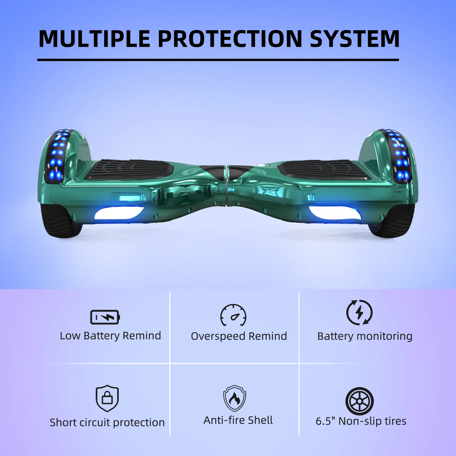 RCB JD6 Hoverboards 6.5 Inch Skateboard Children(Comes with five-color LED lights) - Image 38