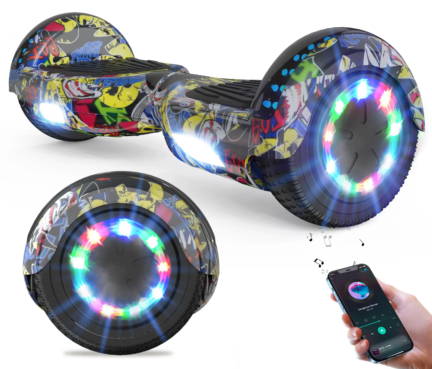 RCB JD6 Hoverboards 6.5 Inch Skateboard Children(Comes with five-color LED lights) - Image 4