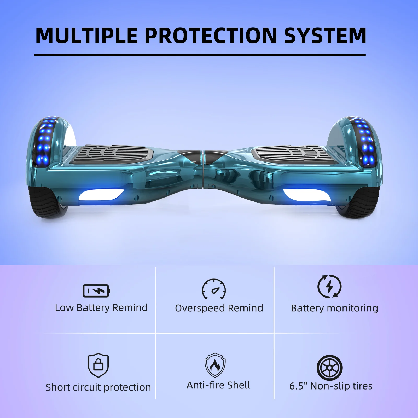 RCB JD6 Hoverboards 6.5 Inch Skateboard Children(Comes with five-color LED lights) - Image 43