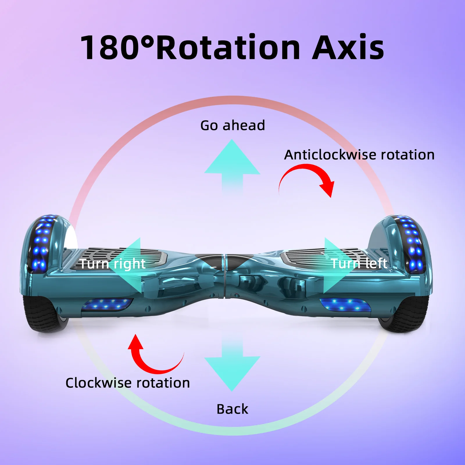 RCB JD6 Hoverboards 6.5 Inch Skateboard Children(Comes with five-color LED lights) - Image 47