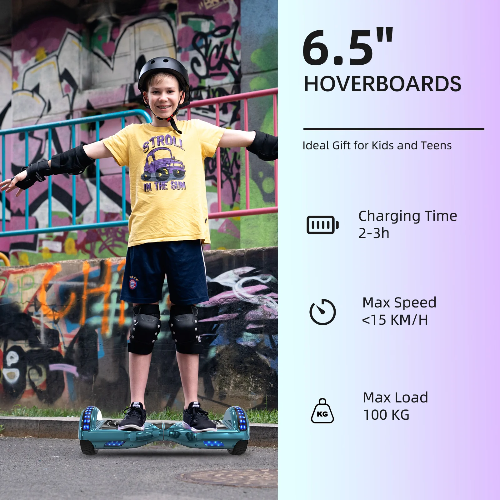 RCB JD6 Hoverboards 6.5 Inch Skateboard Children(Comes with five-color LED lights) - Image 48