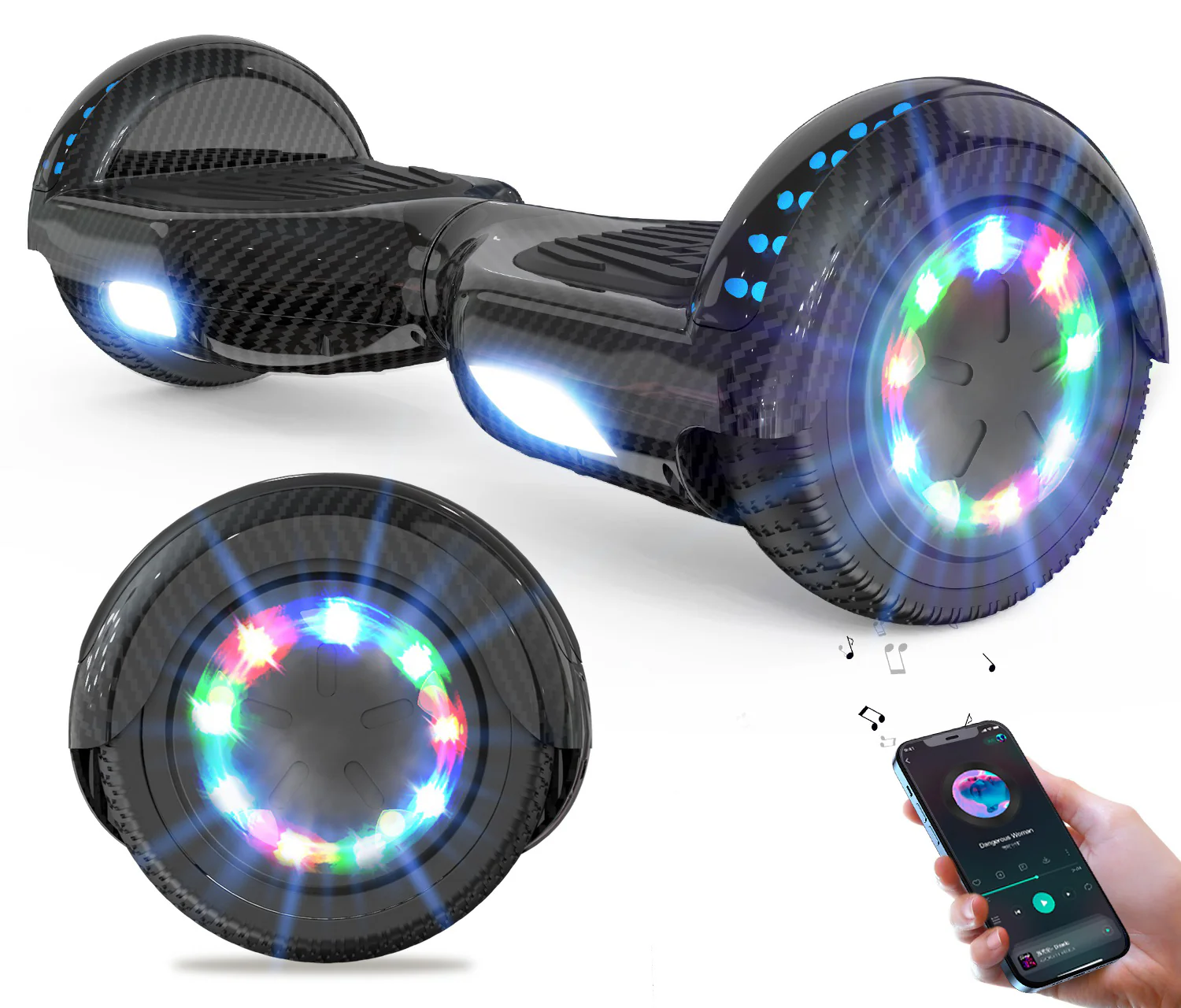 RCB JD6 Hoverboards 6.5 Inch Skateboard Children(Comes with five-color LED lights) - Image 5