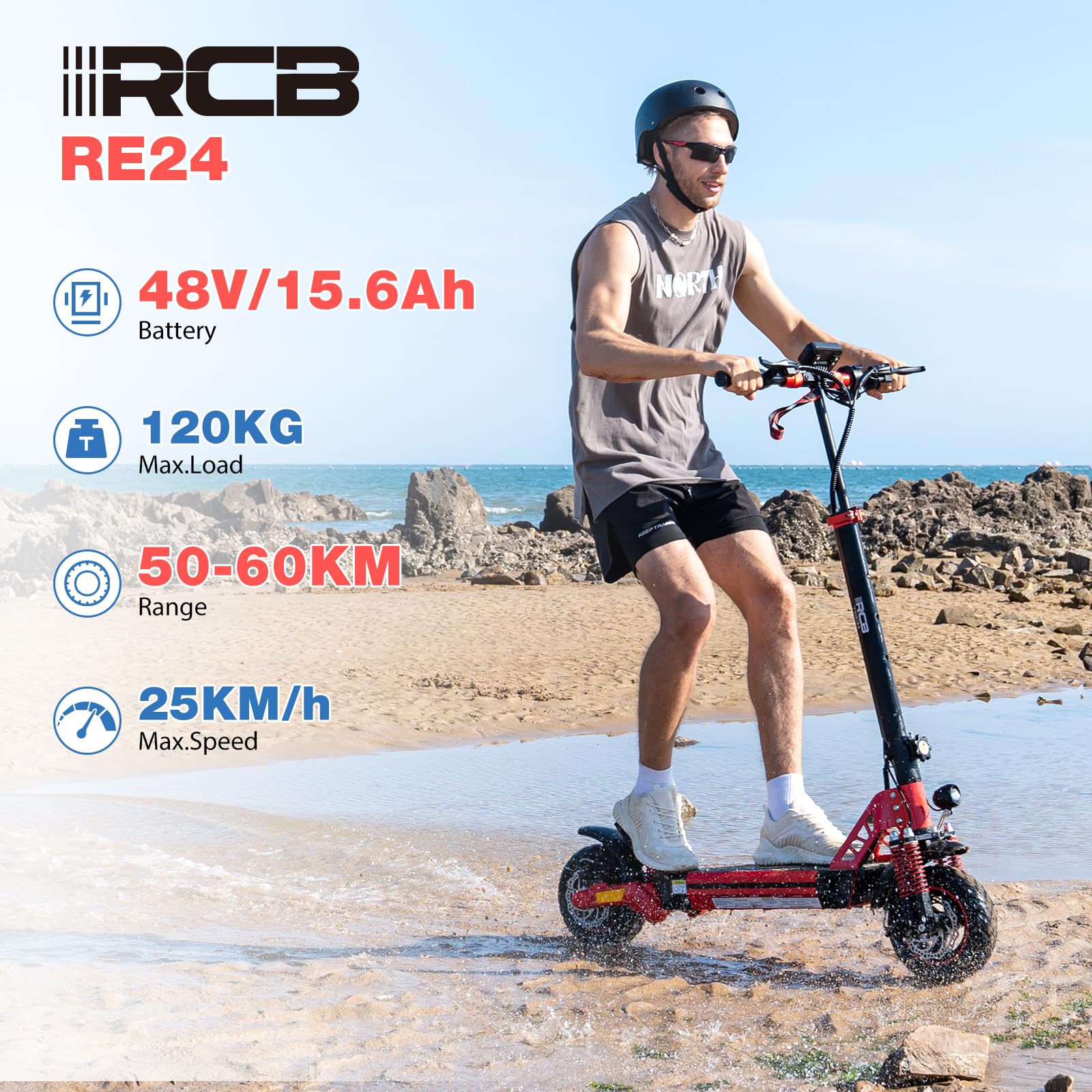 RCB RE24 Fat Tire Electric Scooter - Image 7