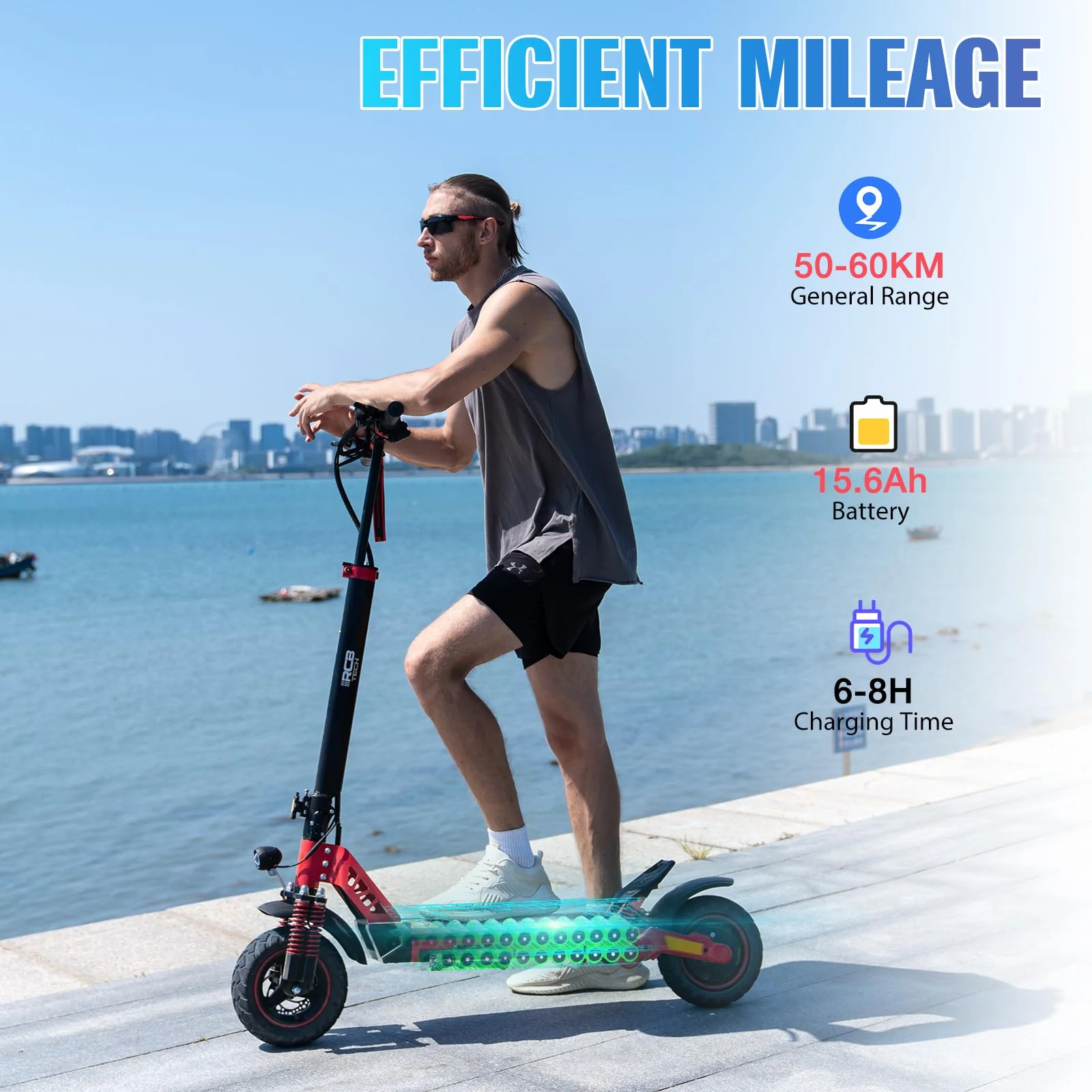 RCB RE24 Fat Tire Electric Scooter - Image 8