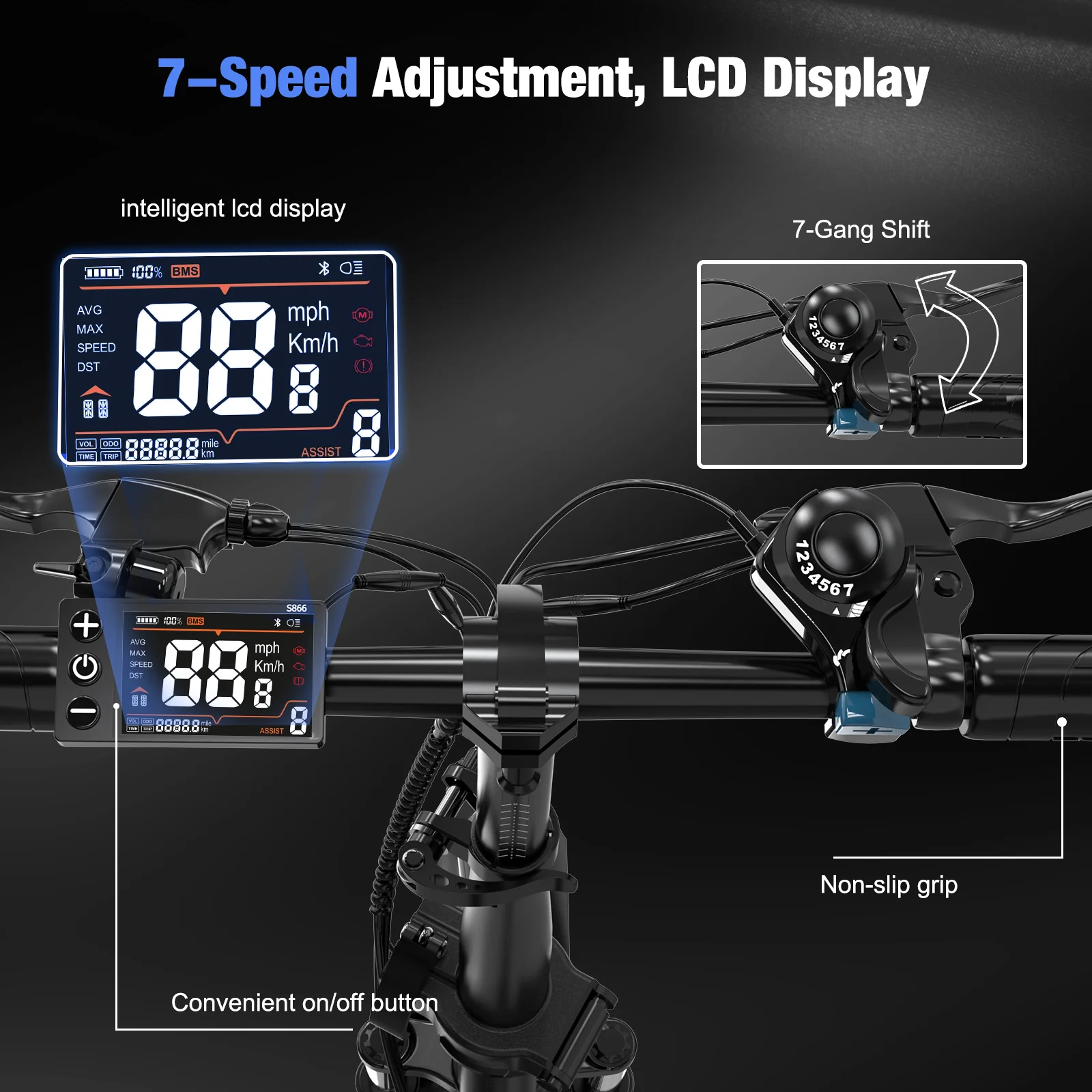 RCB RK6 Fat Tire Folding Electric Bicycle(RCB APP E BIKE) - Image 13